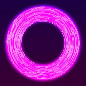 Glowing neon ring background Stock Illustration