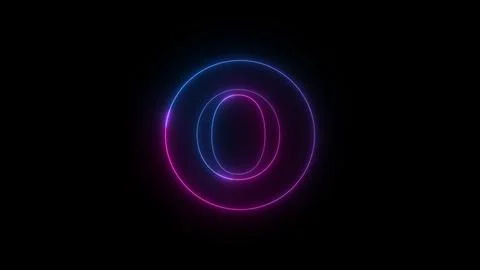 Glowing Neon Ring with Blue and Pink Gradient Illustrazione stock
