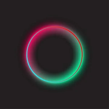 Glowing neon ring Stock Illustration