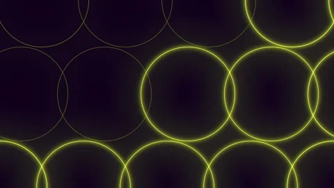 Glowing neon ring pattern background with soft blur and dark gradient motion Stock Footage 330089171