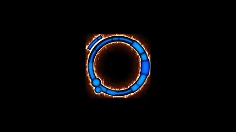 Glowing neon ring pulse animation with vibrant blue Stock Footage 342301990
