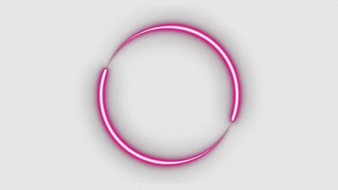 A glowing neon rings in a seamless loop on an alpha channel background Stock Footage 139879788