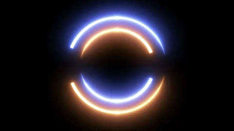 Glowing Neon Rotating Circles. Stock Footage 122697548