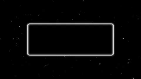 Glowing Neon Rounded Rectangle Frame On Black Grunge Background. Stockbeeldmateriaal 332602255