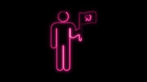 Glowing Neon Saint Patrick's Day Icon Isolated on Black Background, HD Moti.. Stock Footage 301213938