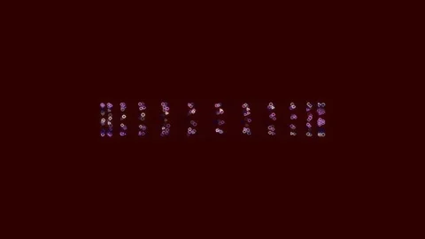 Glowing Neon Sakura Cherry Blossom Bloom on Dark Background Stock Footage 342206010
