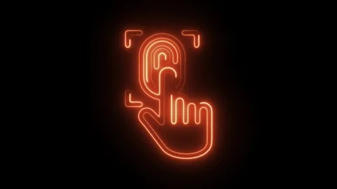Glowing neon scan icon isolated on black background. HD Video motion graphi.. Stock Footage 304120505