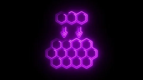Glowing neon self assembly icon isolated on black background. HD Video moti.. Video stock 314641033