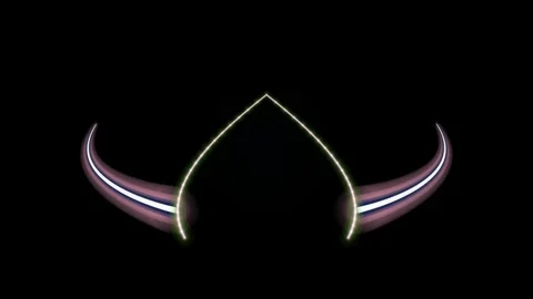 Glowing Neon Shapes on Black Background. Stock Footage 329506502