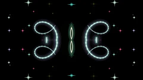 Glowing Neon Shapes in Space Background. Stock Footage 329466783