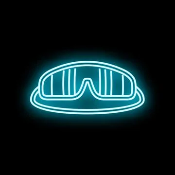 Glowing neon shutter shades for retro party fashion Illustrazione stock