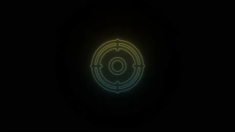 Glowing neon sight on black background. Stock Footage 169029682
