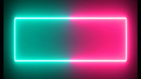 Glowing Neon Sign Frame Flicker Stock Footage 137316136