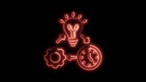 Glowing neon software development isolated on black background. HD Video mo.. Stock Footage 303551772