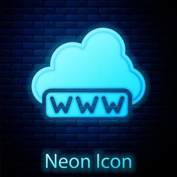 Glowing neon Software, web development, programming concept icon isolated on Stock Illustration