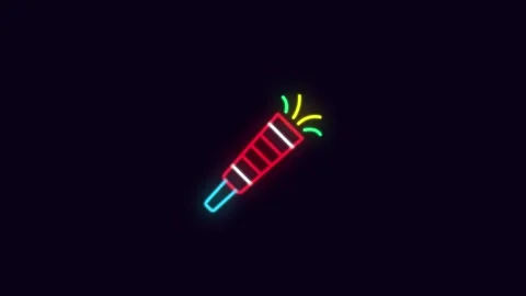 Glowing neon speech bubble chat message animated line icon Stock-Footage 322954004