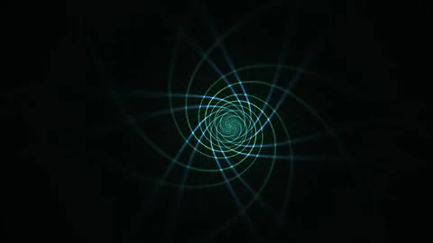 Glowing neon spiral design elements. Stock Footage 334882163