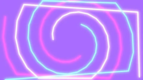 Glowing neon spiral vortex background for futuristic tech animation concept Stock Footage 336267968