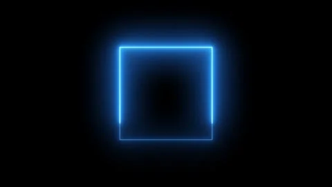 Glowing neon square frame.abstract beautiful neon light frame background. b.. Stock Footage 310578357