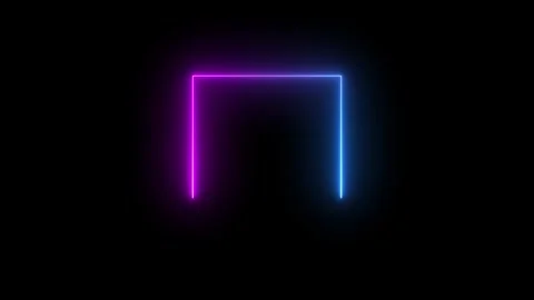 Glowing neon square frame.abstract beautiful neon light frame background. b.. Stock Footage 310578376
