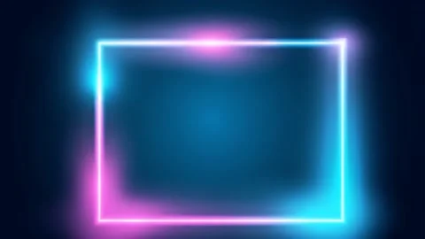 Glowing Neon Square Shape Motion Background Animation Stock Footage 310733008