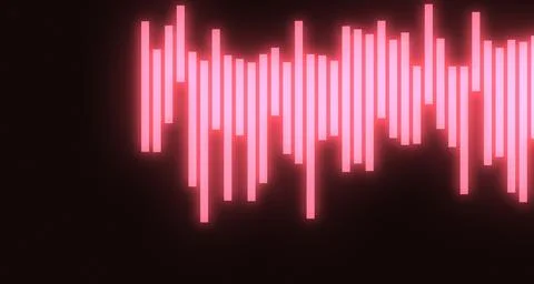 Glowing neon stripes on dark background Stock Illustration