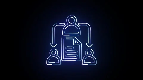 Glowing neon Supply Chain icon  HD Video motion graphic animation Stock Footage 304859853