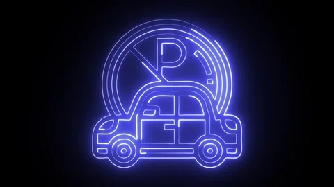 Glowing neon Support Services icon  HD Video motion graphic animation Stock Footage 304859877