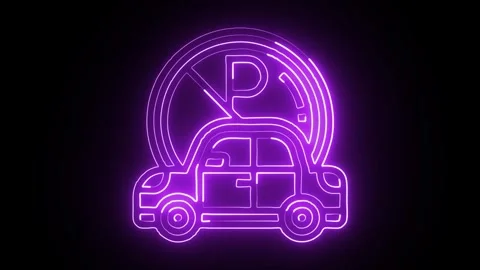 Glowing neon Support Services icon  HD Video motion graphic animation Stock Footage 304859878