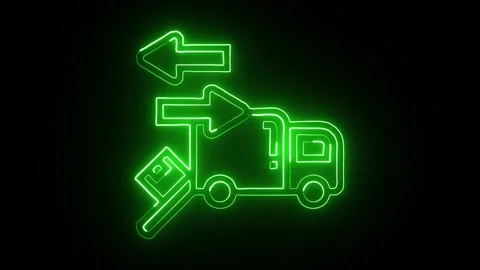 Glowing neon Support Services icon  HD Video motion graphic animation Stock Footage 304859881