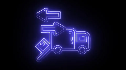 Glowing neon Switch icon  HD Video motion graphic animation Stock Footage 304859889