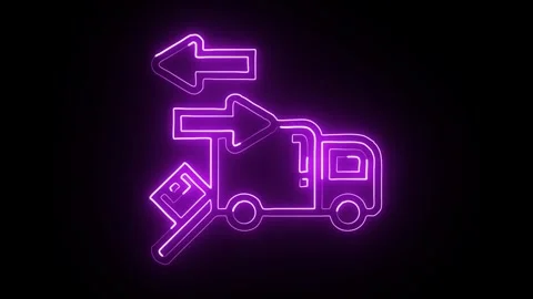 Glowing neon Switch icon  HD Video motion graphic animation Stock Footage 304859897
