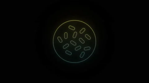 Glowing neon tablets on black background. Stock Footage 169030215