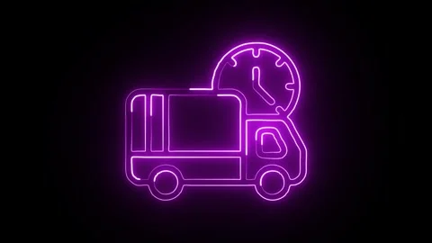 Glowing neon Technical Support icon  HD Video motion graphic animation Stock Footage 304859915