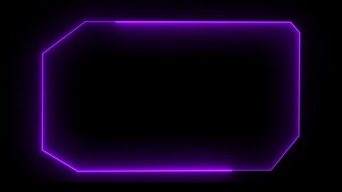 Glowing neon technological blue color HUD template callout animation. Neon .. 库存影片 340595728