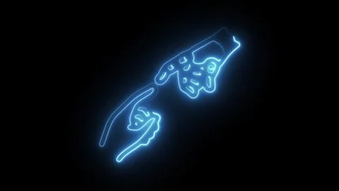 Glowing Neon Technology Disruption Icon, Symbol of Innovation and Change, H.. Stock Footage 301187584