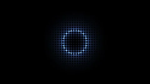 Glowing neon technology radar screen animation isolated on black background Video stock 327575084