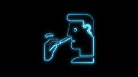 Glowing neon testing 1 icon isolated on black background. HD Video motion g.. Stock Footage 304160950
