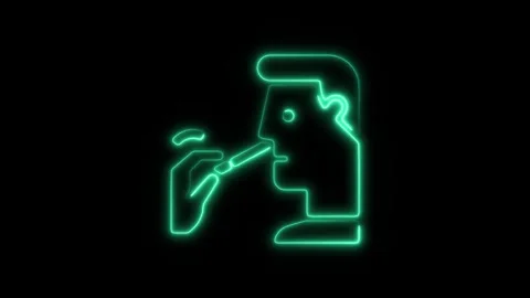 Glowing neon testing 1 icon isolated on black background. HD Video motion g.. Stock Footage 304160975