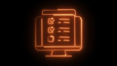 Glowing neon testing features icon isolated on black background. HD Video m.. Stock Footage 304240465
