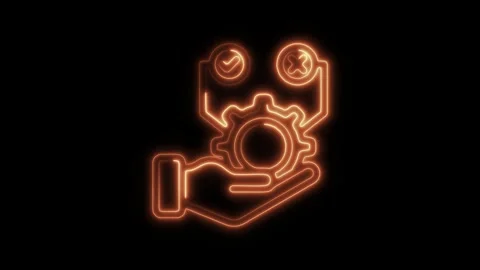 Glowing neon testing icon isolated on black background. HD Video motion gra.. Stock Footage 304149250