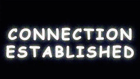 Glowing Neon Text Connection Established With Pulsating Light In Dark Backg.. Stock Footage 343480110
