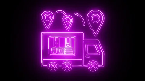 Glowing neon Text Generator icon  HD Video motion graphic animation Stock Footage 304859942