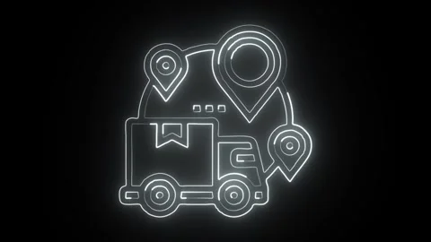 Glowing neon Text Generator icon  HD Video motion graphic animation Stock Footage 304859955