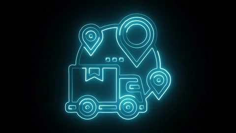 Glowing neon Text Generator icon  HD Video motion graphic animation Stock Footage 304859960