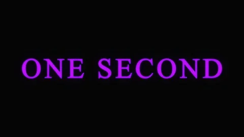 Glowing Neon Text One Second Repeating Against Dark Background Cinematic Moti Stock Footage 344035513