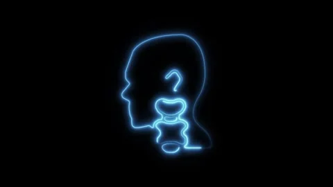 Glowing neon thyroid icon isolated on black background. HD Video motion gra.. Video stock 304161128