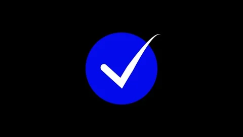 Glowing neon Tick Mark Check Mark Animation Flat And Modern Style Alpha Cha.. Stock Footage 309383298
