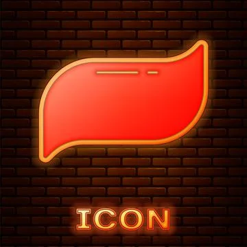 Glowing neon Toothpaste icon isolated on brick wall background. Vector イラスト素材