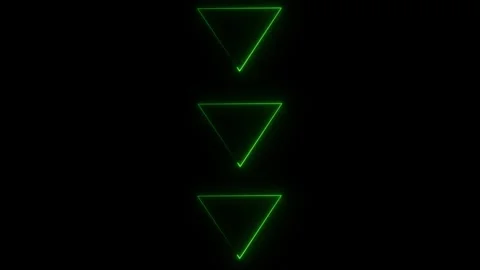 Glowing neon triangle and circle frame animation Stock Footage 332583634